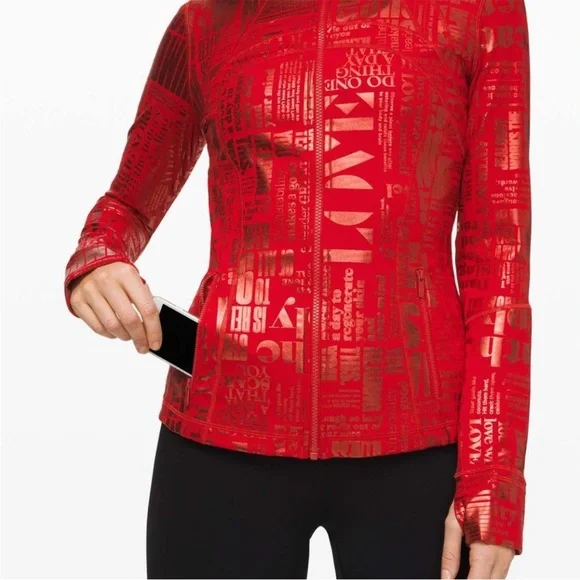 Lululemon Define Jacket 20YR Limited Edition Manifesto Foil Dark Red | Size: 6 - Picture 4 of 6